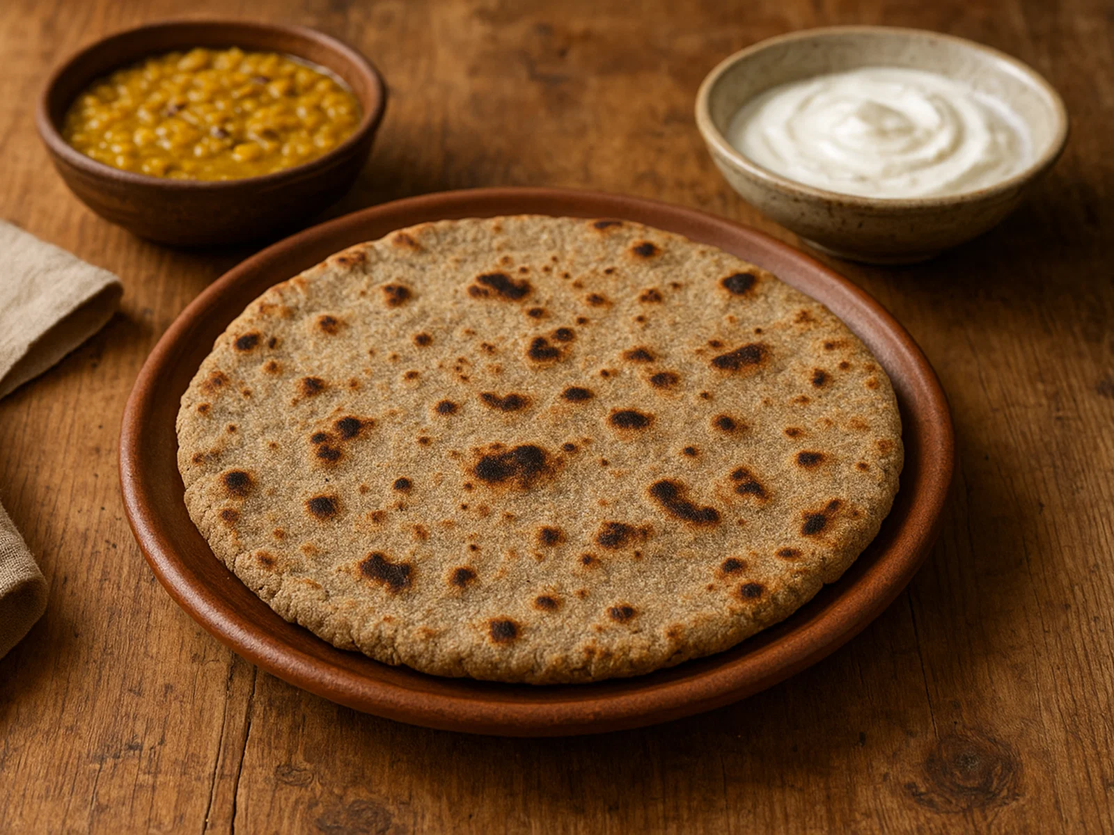 Bajre ki Roti (Indisches Perlhirse-Fladenbrot)