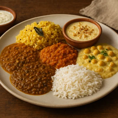 Dham – Festliches Reis-Linsen-Menü aus Himachal (vereinfachtes Heimrezept)
