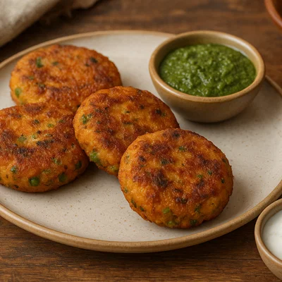 Aloo Tikki – Indische Kartoffelfrikadellen