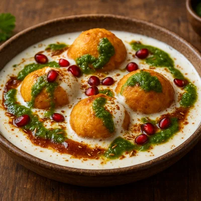 Dahi Bhalla – Linsenkrapfen in gewürztem Joghurt