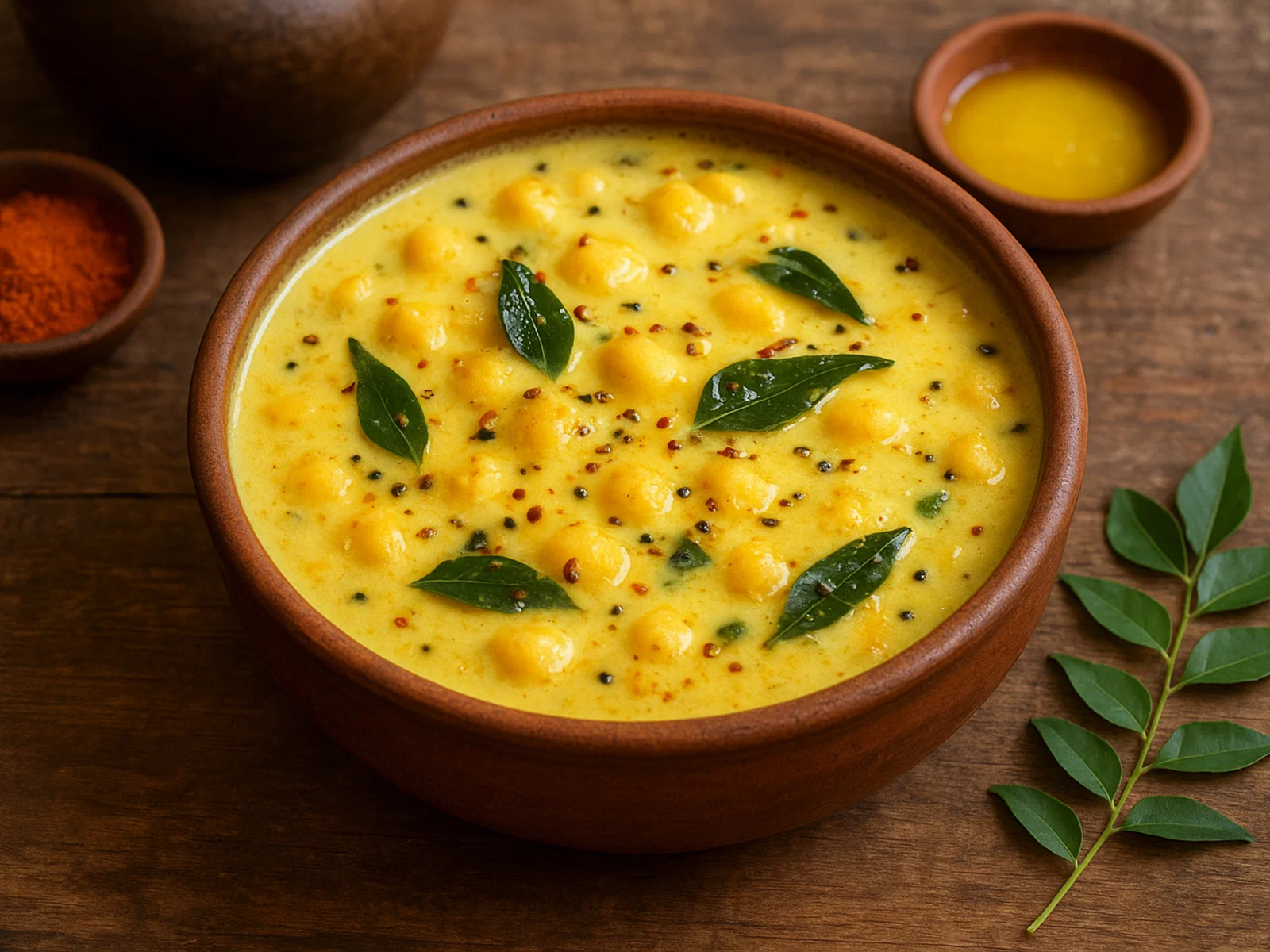 Gujarati Kadhi – süßlich-säuerliche Joghurt-Kichererbsenmehl-Soße