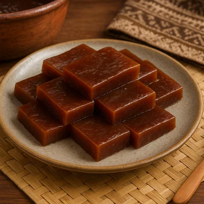 Dodol – klebrige Kokos-Reismehl-Süßigkeit mit Jaggery
