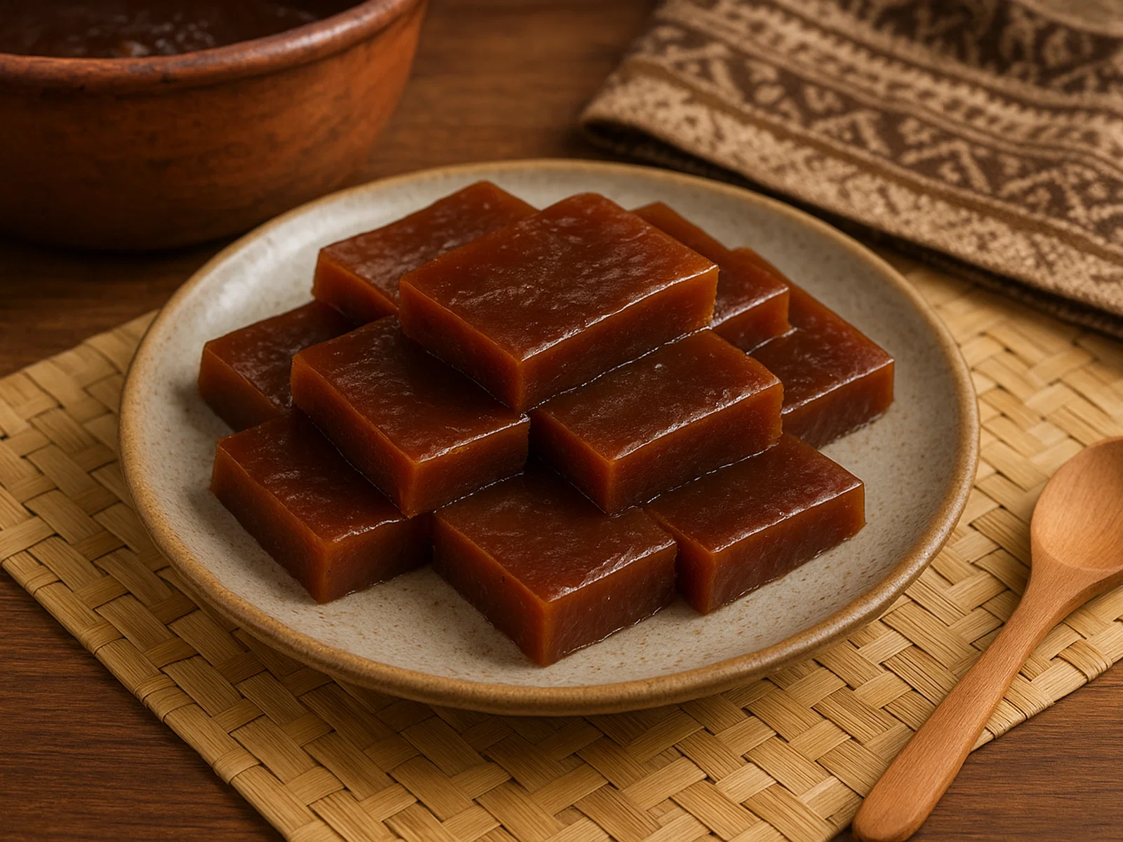 Dodol – klebrige Kokos-Reismehl-Süßigkeit mit Jaggery