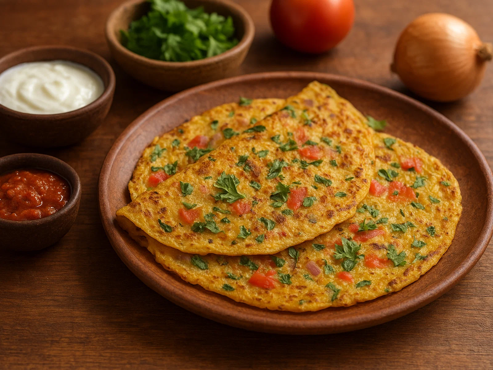 Chila – herzhafte indische Pfannkuchen aus Reismehl oder Linsen