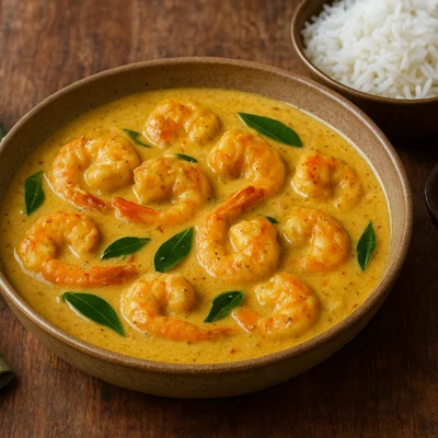 Chingri Malai Curry – Garnelen in cremiger Kokossoße