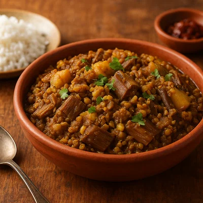 Mochar Ghonto – Trockenes Curry aus Bananenblüte