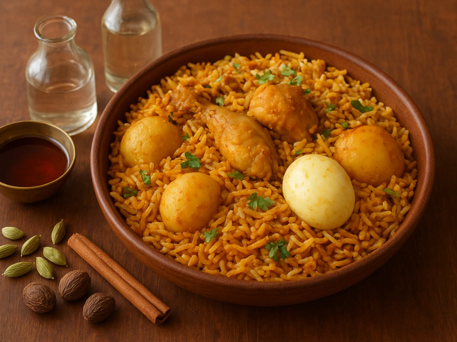 Kolkata Biryani mit Kartoffel und Ei