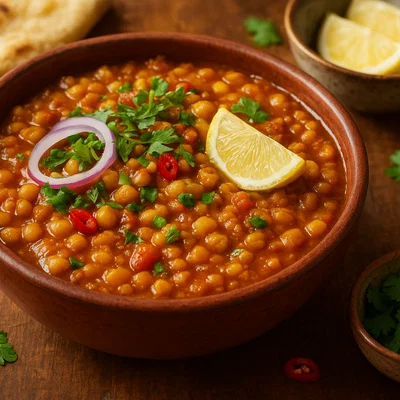 Ghugni – Würziges Erbsencurry aus getrockneten gelben Erbsen