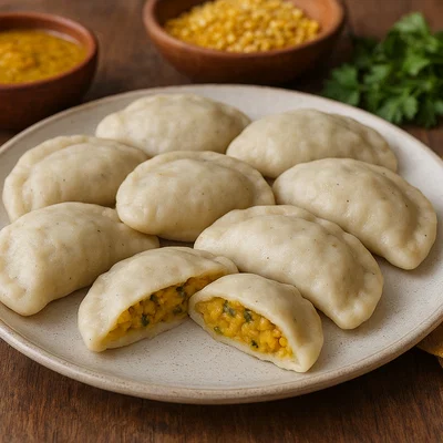 Dal Pitha – Gedämpfte Reismehl-Taschen mit Linsenfüllung