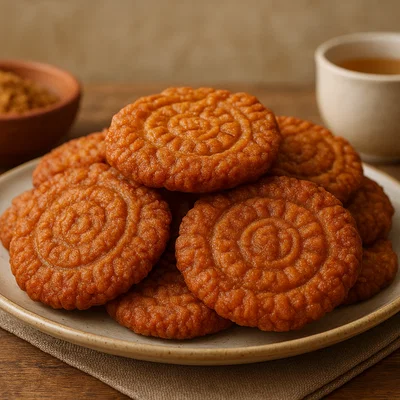 Thekua – frittiertes süßes Weizengebäck zum Chhath-Fest
