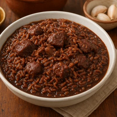 Jadoh – Khasi-Reis mit Schweinefleisch und Blut