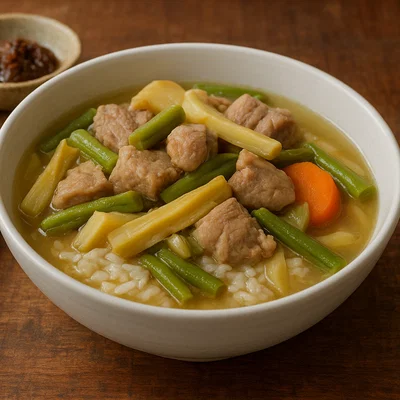 Bai – Gedämpftes Gemüse mit Schweinefleisch aus Mizoram
