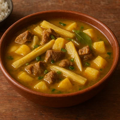 Chakhwi – Tripuri-Eintopf mit Bambus und Fleisch