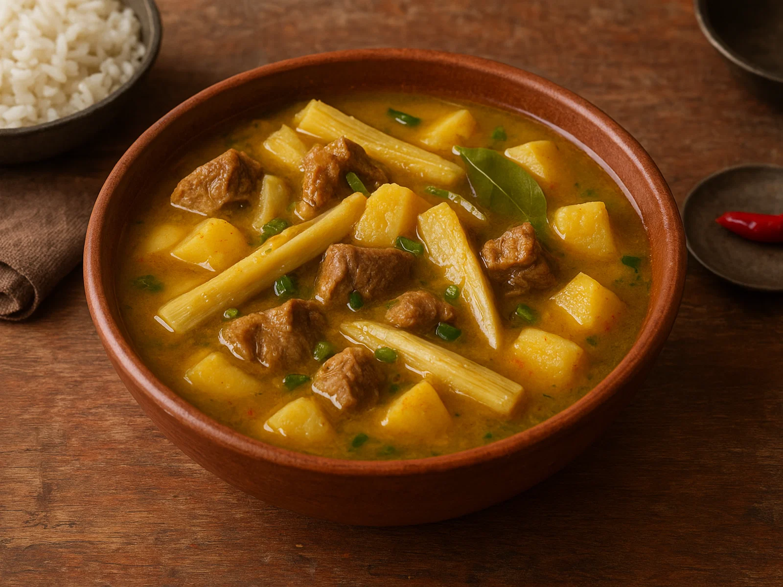 Chakhwi – Tripuri-Eintopf mit Bambus und Fleisch