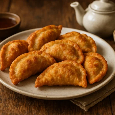 Sha Phaley – Tibetische frittierte Fleisch-Teigtaschen