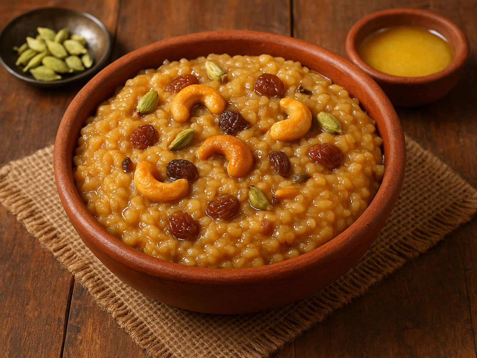 Sakkarai Pongal – süßer Reisbrei mit Jaggery und Ghee