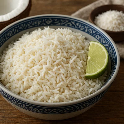Kokosreis – cremiger Reis mit geraspelter Kokosnuss