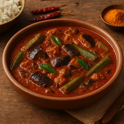 Kara Kuzhambu – Scharfes Tamarinden-Curry aus Südindien