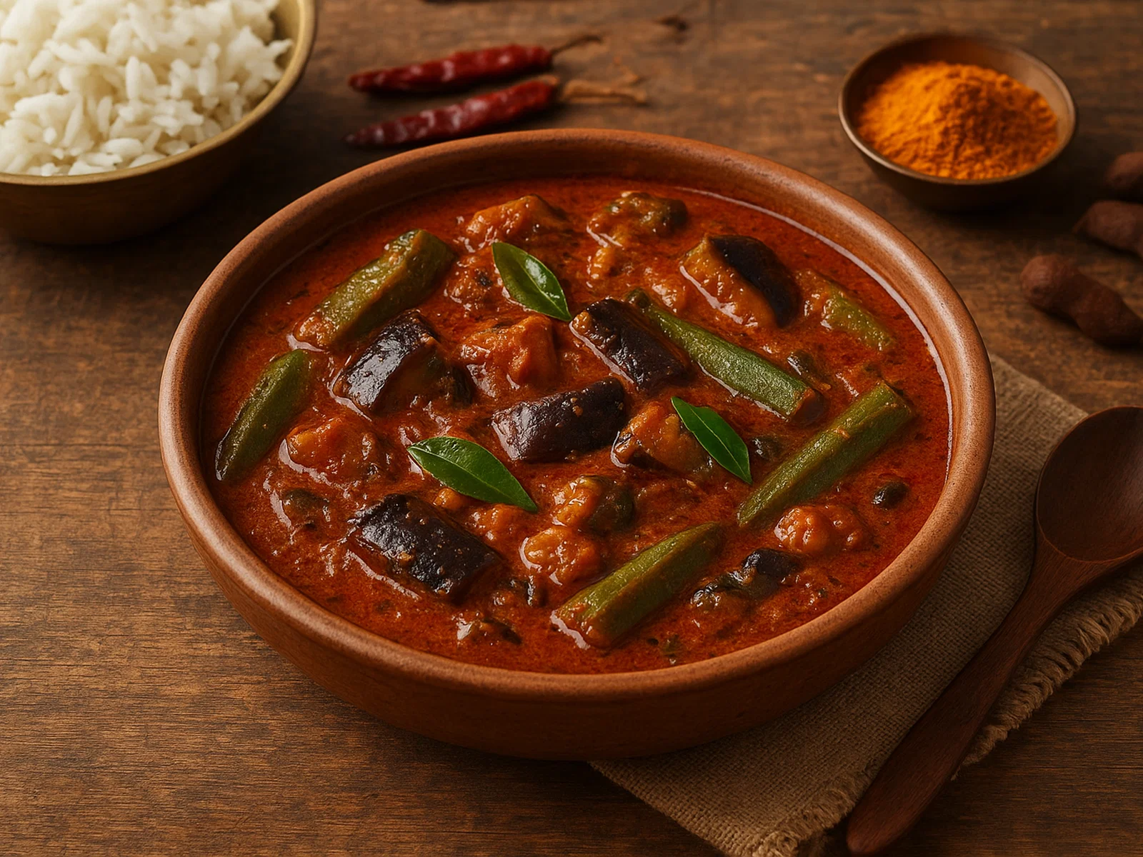 Kara Kuzhambu – Scharfes Tamarinden-Curry aus Südindien