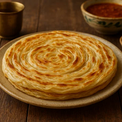 Kerala Parotta – Schichtiges Fladenbrot aus Weißmehl