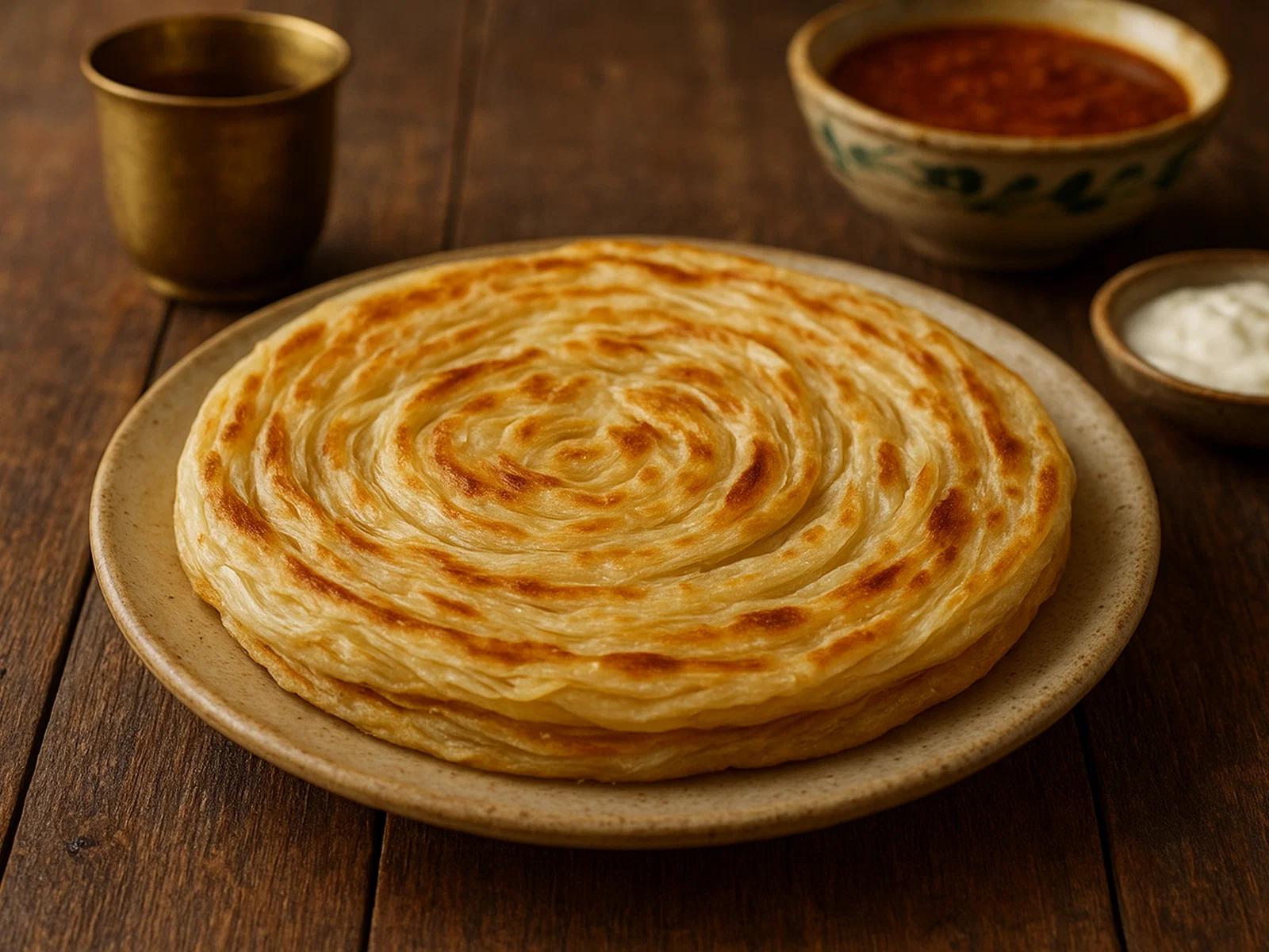 Kerala Parotta – Schichtiges Fladenbrot aus Weißmehl
