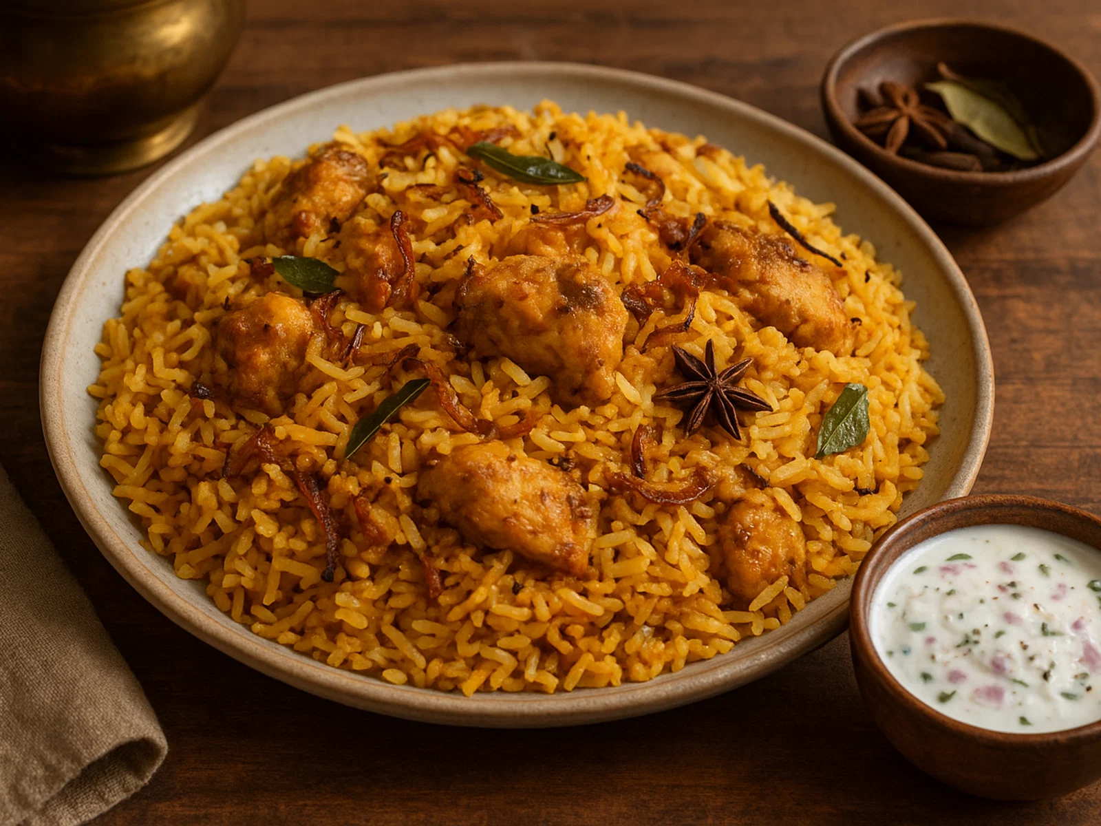 Thalassery Biryani (Malabar-Biryani mit kurzkörnigem Reis)