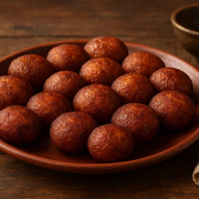Unniyappam – frittierte süße Reis-Bananen-Küchlein