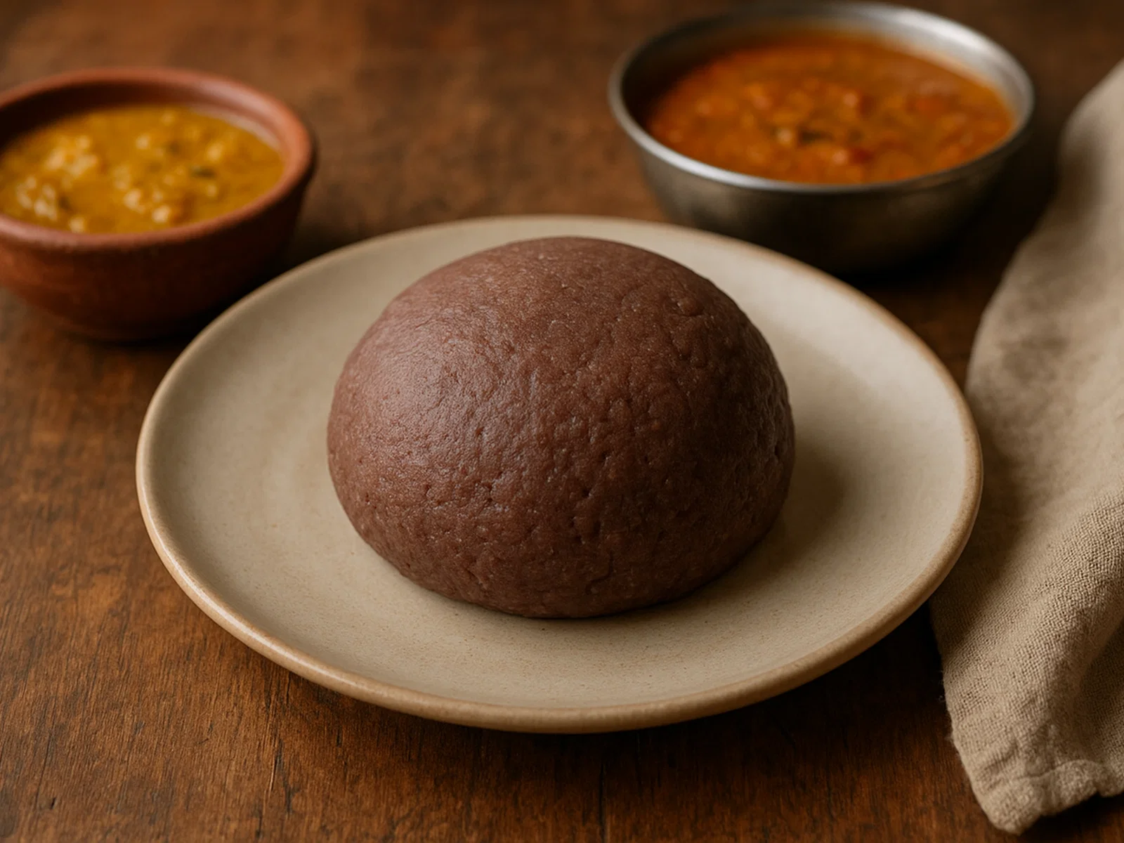 Ragi Mudde – Gedämpfte Fingerhirse-Klöße