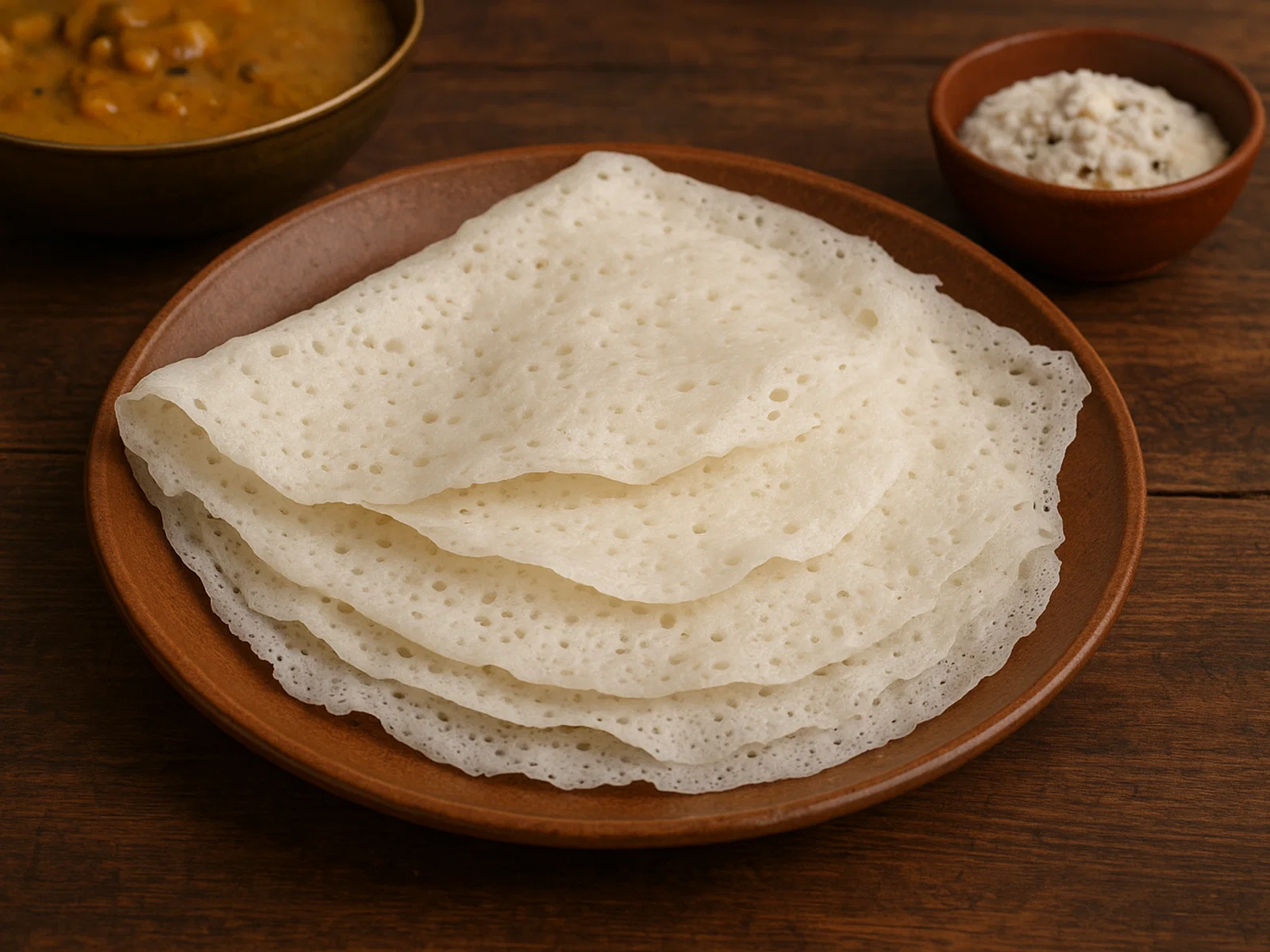 Neer Dosa – dünne, weiche Reispfannkuchen