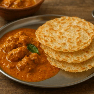 Kori Rotti – Mangalorean Hähnchencurry mit knusprigen Reisfladen