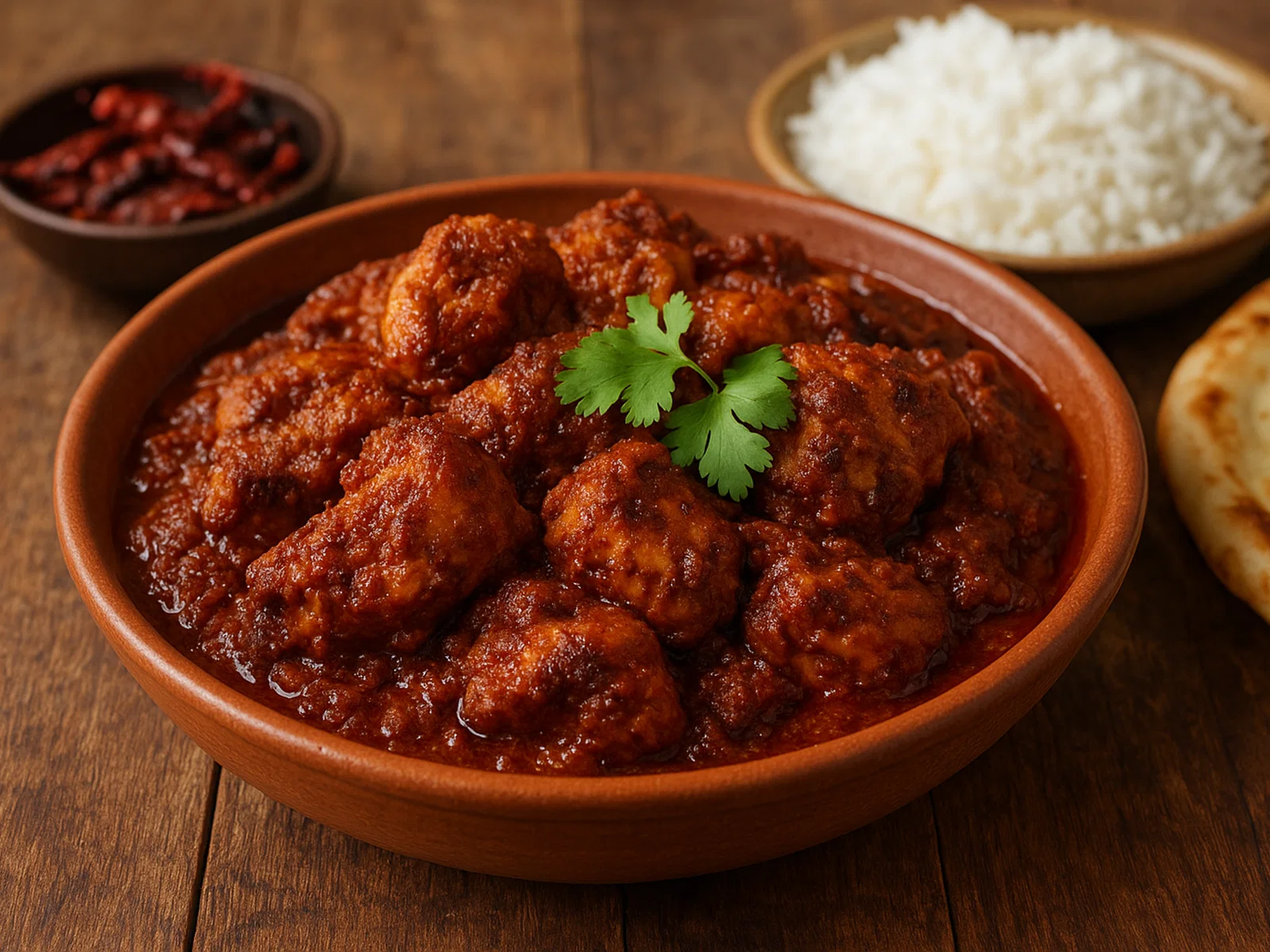 Chicken Ghee Roast – Hähnchen in würziger Ghee-Chili-Masala