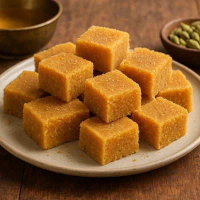 Mysore Pak – indisches Kichererbsen-Ghee-Konfekt