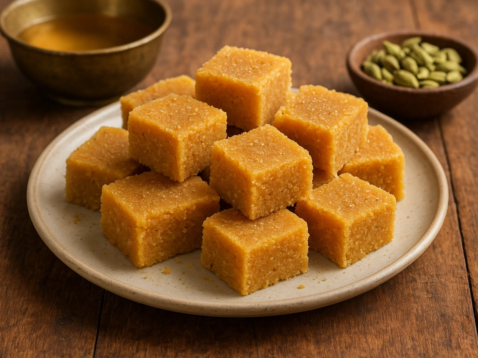 Mysore Pak – indisches Kichererbsen-Ghee-Konfekt