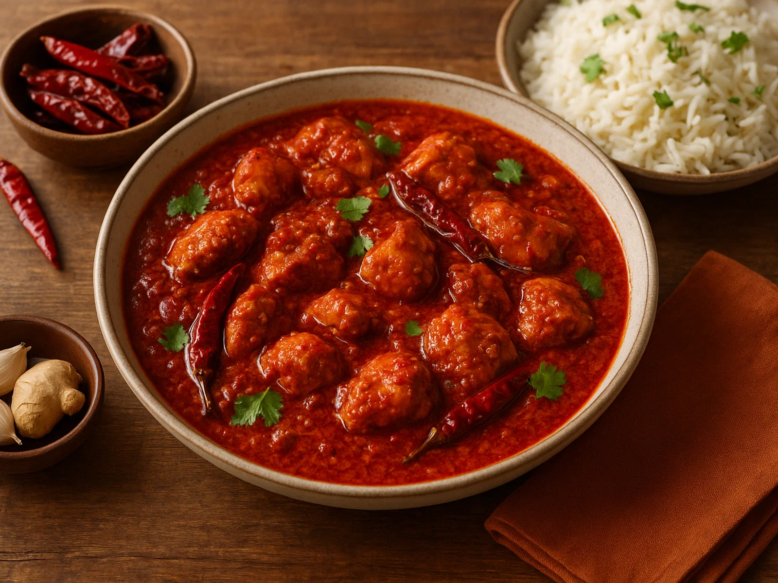 Andhra Chicken Curry (sehr scharfes Hähnchencurry)