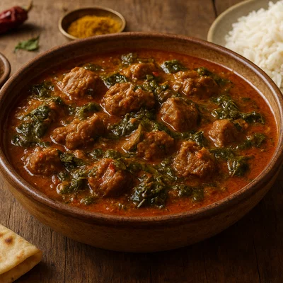 Gongura-Mutton – Lammcurry mit säuerlichen Gongura-Blättern