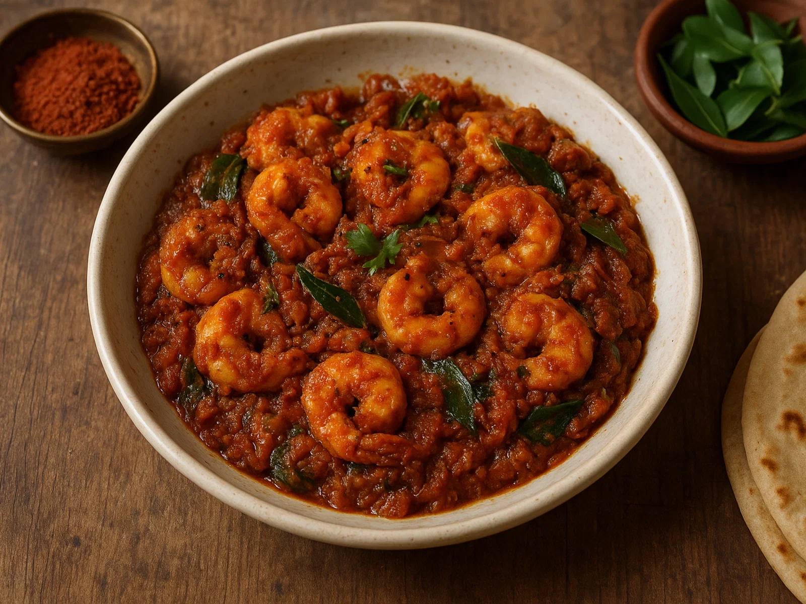 Royyala Iguru – Trockenes würziges Garnelencurry