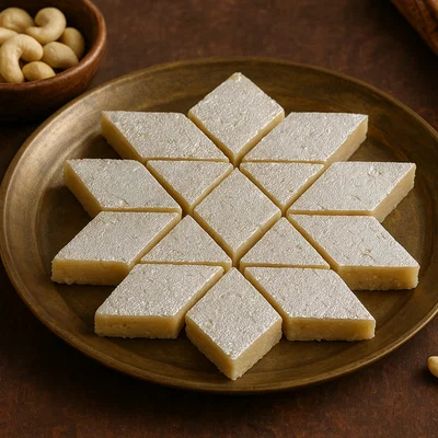 Kaju Katli – Indisches Cashew-Konfekt in Rautenform