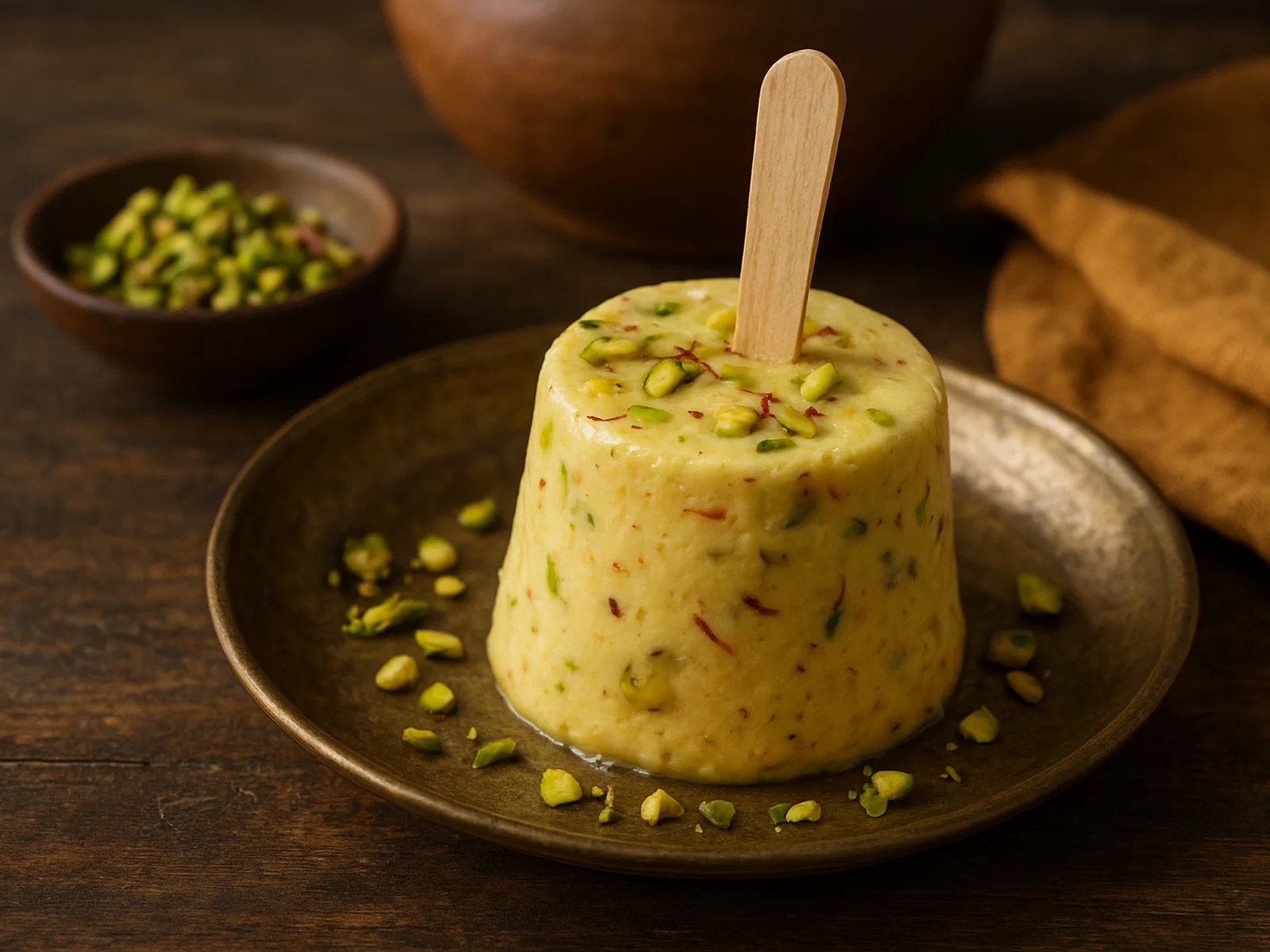 Kulfi – Indisches dichtes Milch-Eis
