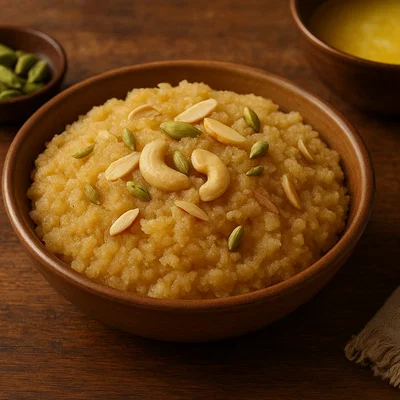 Sooji Halwa – Indischer Grießhalva mit Ghee