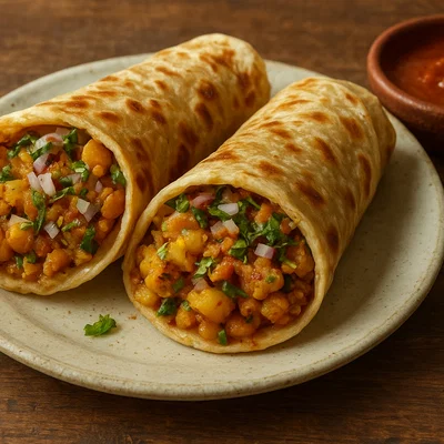 Frankie – gefüllte, gerollte Paratha-Wraps aus Mumbai