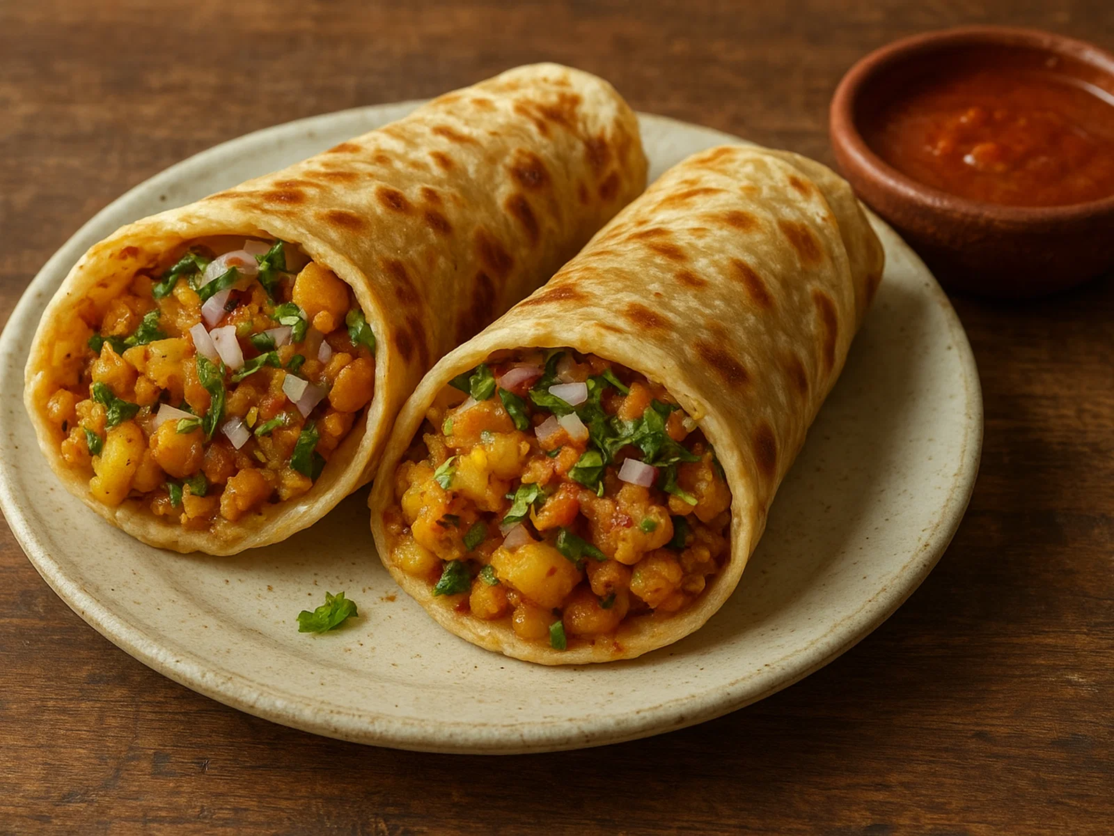 Frankie – gefüllte, gerollte Paratha-Wraps aus Mumbai