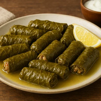 Yaprakh – Gefüllte Weinblätter mit Reis und Fleisch