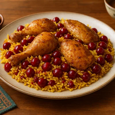 Albaloo Polo – Persischer Sauerkirschreis mit Hähnchen