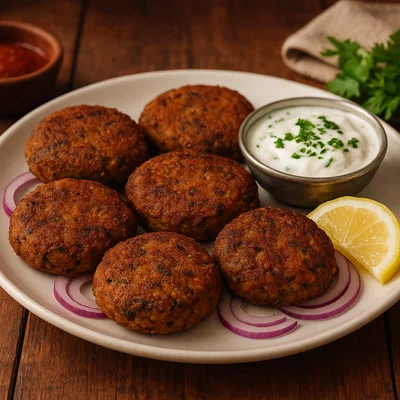 Shami – frittierte Fleisch-Kichererbsen-Frikadellen