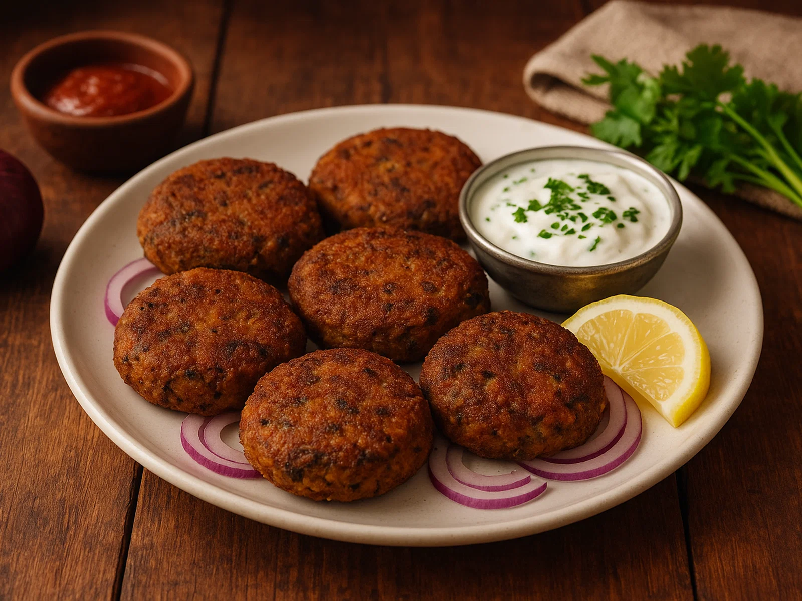 Shami – frittierte Fleisch-Kichererbsen-Frikadellen