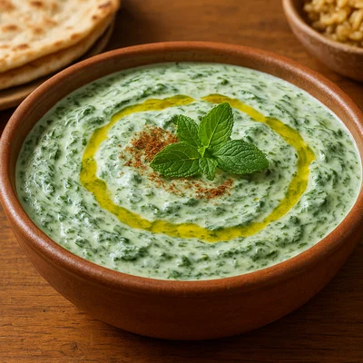 Borani Esfenaj – Persischer Spinat-Joghurt-Dip