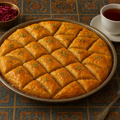 Baklava Irani mit Rosenwasser und Safran