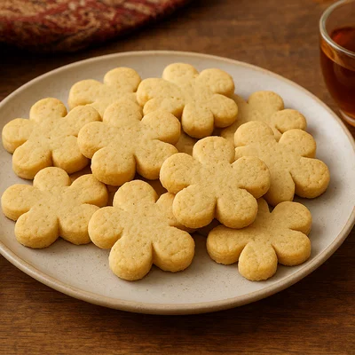 Nan e nokhodchi – Persische Kichererbsenmehl-Kleeblatt-Kekse