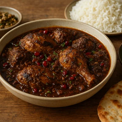 Morgh-e Torsh – Sauer-Würziges Hähnchen aus Gilan