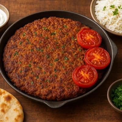 Kabab tabei – persischer Pfannen-Hackfleisch-Kebab